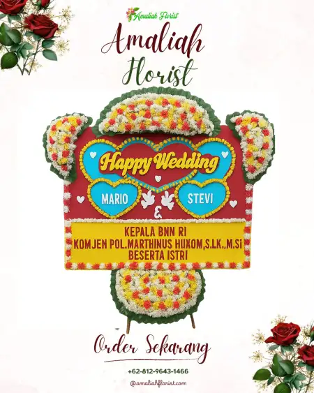 Papan Bunga Pernikahan Barusuda